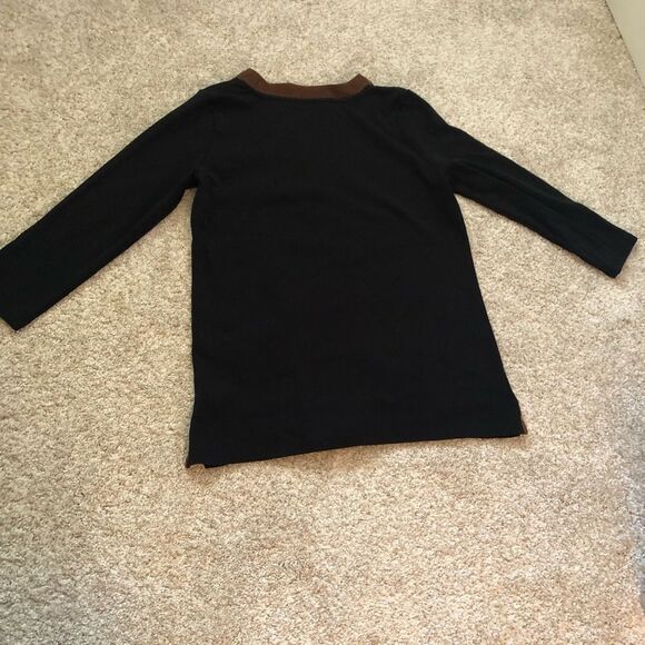 Ralph Lauren women shirt long sleeves suede V neck, size large - Picture 6 of 9